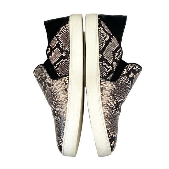VINCE Garvey Snake Print Leather Slip On Sneakers - Size 9.5 M - Picture 4 of 7
